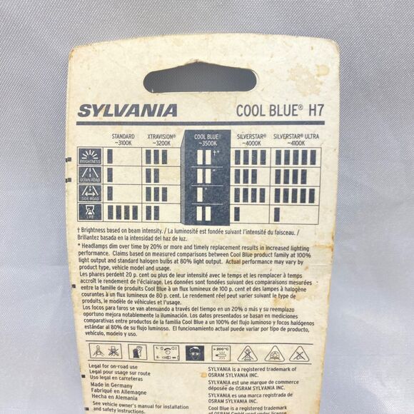 Sylvania H7 CB Cool Blue Headlight Bulb Sealed Unopened - Picture 7 of 9